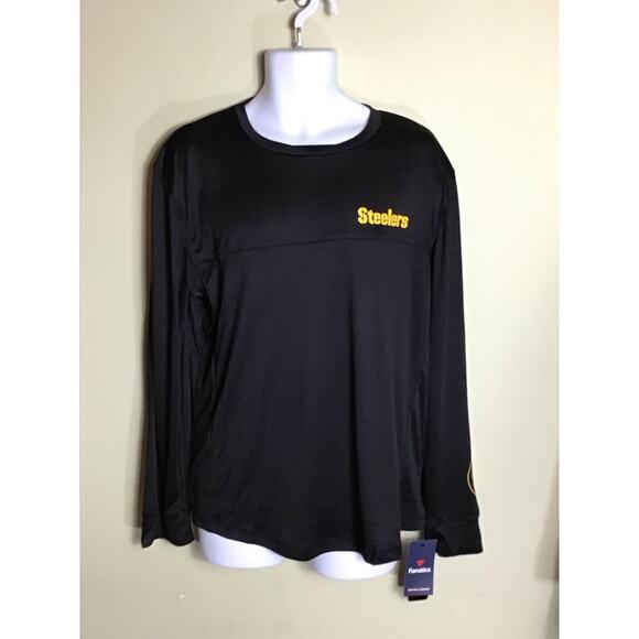Fanatic’s Pittsburgh Steelers Men’s Team Lightweight L/S  Shirt Sz.lrg Black NWT - Picture 3 of 9